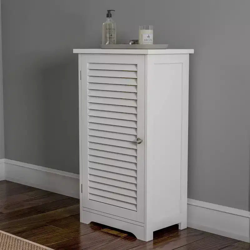 Meuble bas à volet blanc, une porte, montage par 1 personne