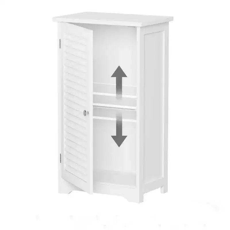 Meuble bas à volet blanc, une porte, montage par 1 personne
