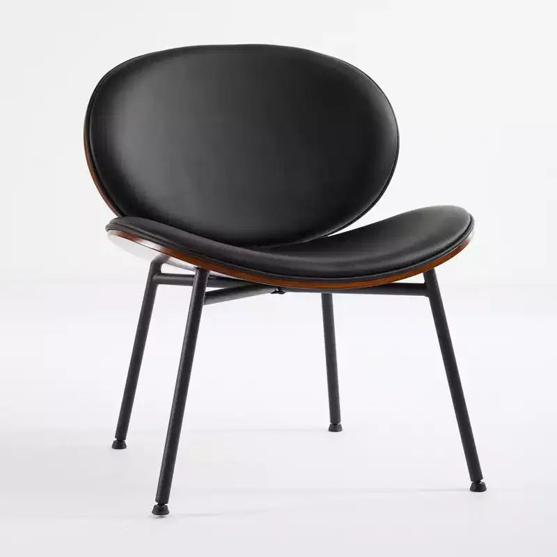 Fauteuil d'appoint en lin beige, pieds en noyer, 1 place