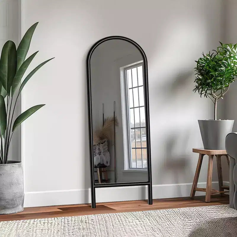 Miroir rectangulaire noir pleine longueur, à fixer au mur, 1 personne – 71" x 31"