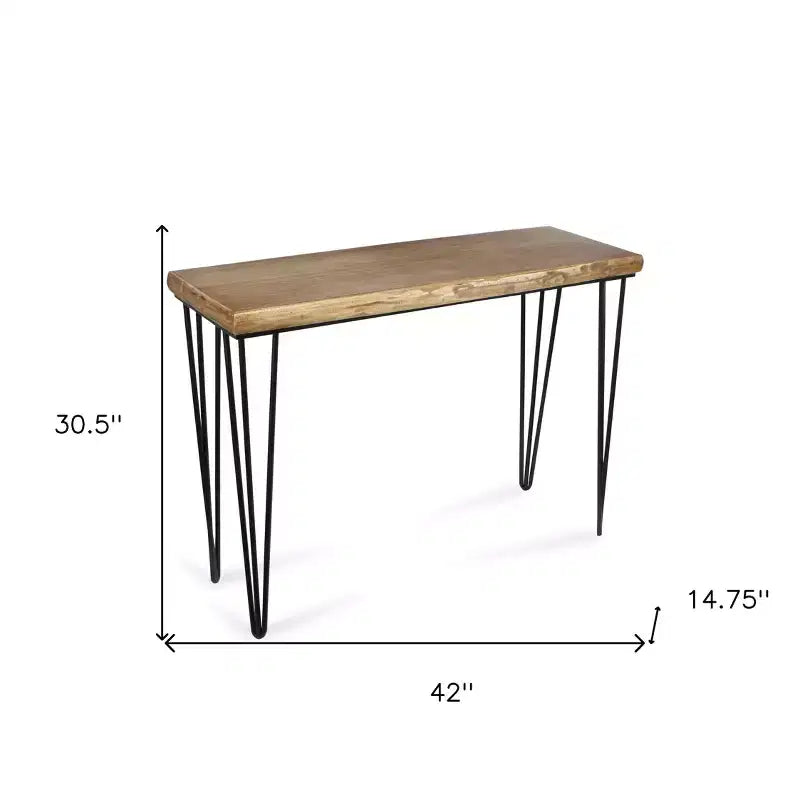 Console marron et noire, rectangulaire, pour 1 personne
