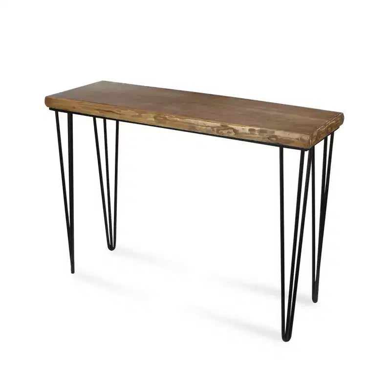 Console marron et noire, rectangulaire, pour 1 personne