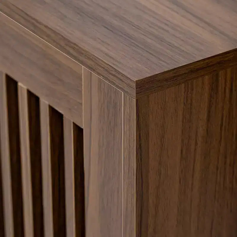 Meuble TV en noyer avec griffoir et rangement, extensible, pour téléviseurs jusqu'à 85 pouces