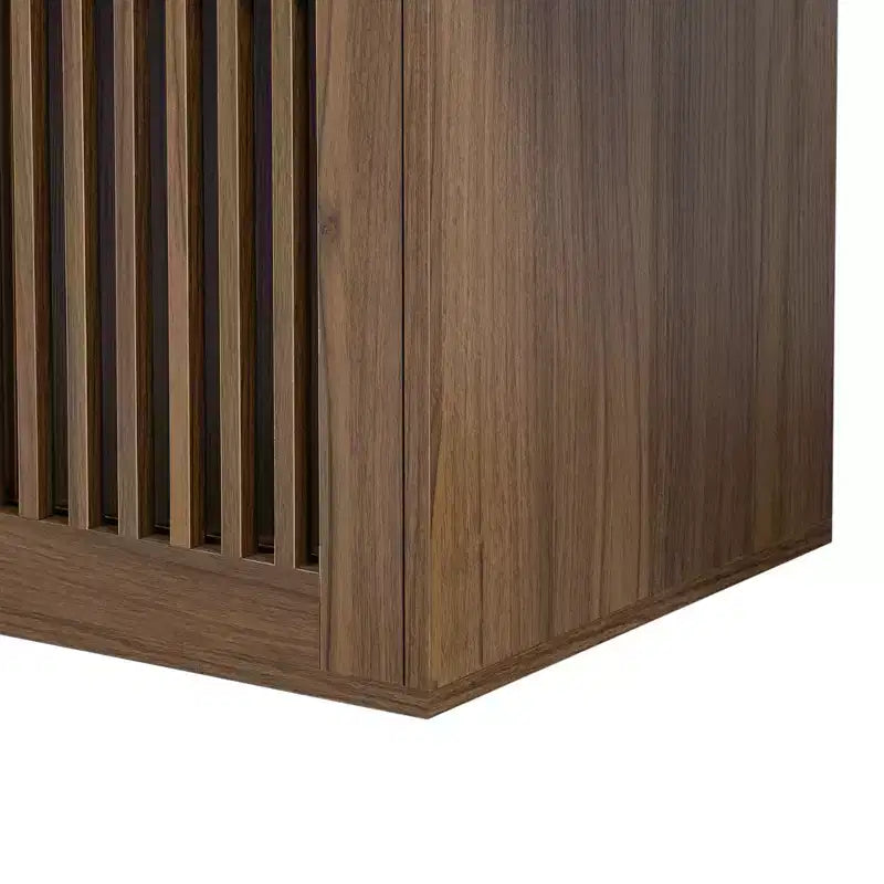 Meuble TV en noyer avec griffoir et rangement, extensible, pour téléviseurs jusqu'à 85 pouces