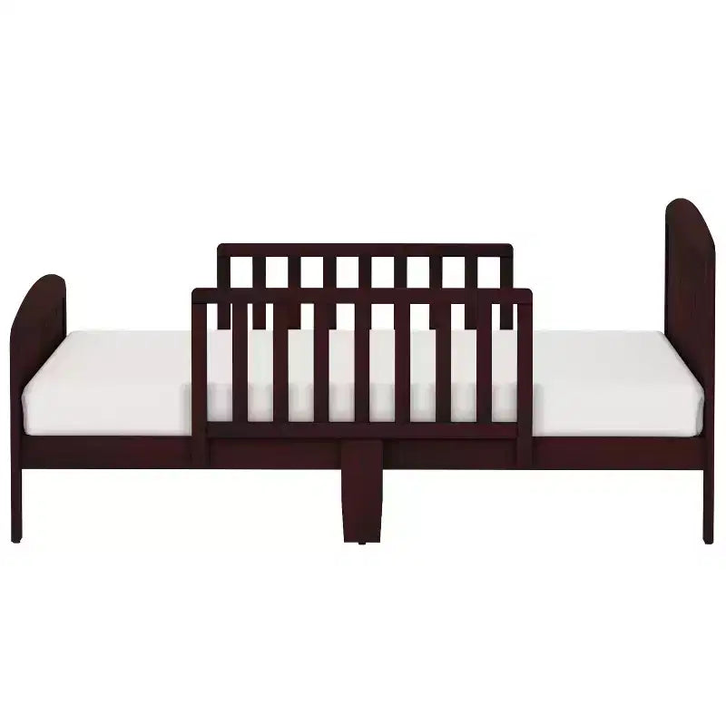Lit de tout-petit en pin avec barrières de sécurité – Argile / Gris perle / Expresso / Rose / Blanc, Pour 1 enfant