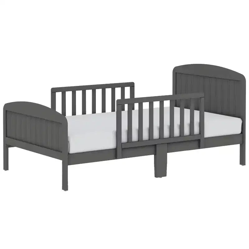 Lit de tout-petit en pin avec barrières de sécurité – Argile / Gris perle / Expresso / Rose / Blanc, Pour 1 enfant