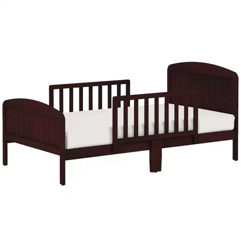 Lit de tout-petit en pin avec barrières de sécurité – Argile / Gris perle / Expresso / Rose / Blanc, Pour 1 enfant