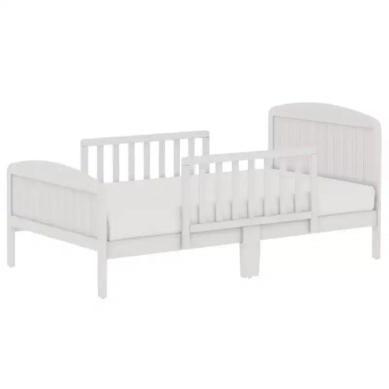 Lit de tout-petit en pin avec barrières de sécurité – Argile / Gris perle / Expresso / Rose / Blanc, Pour 1 enfant