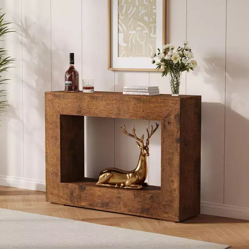 Console en bois marron rectangulaire, 1 pièce