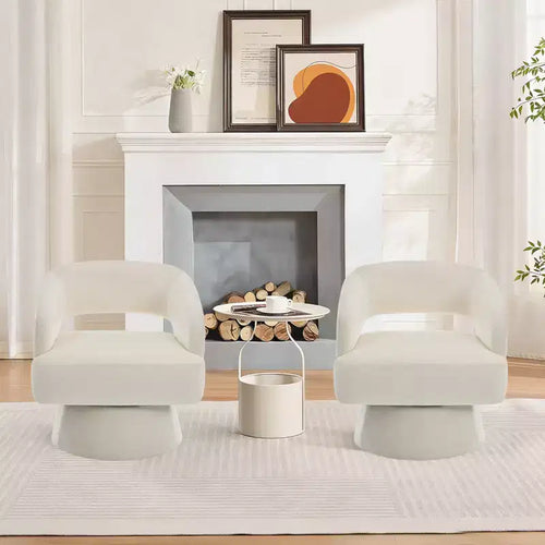 Fauteuil pivotant en velours beige / noir / camel / vert avec dossier rayé, une place