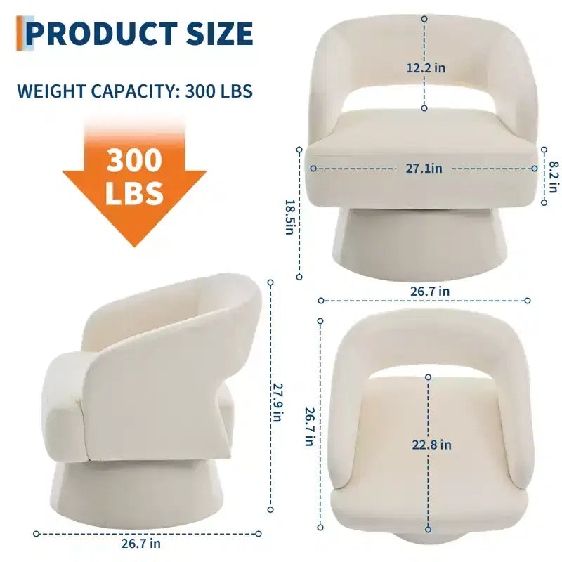 Fauteuil pivotant en velours beige / noir / camel / vert avec dossier rayé, une place
