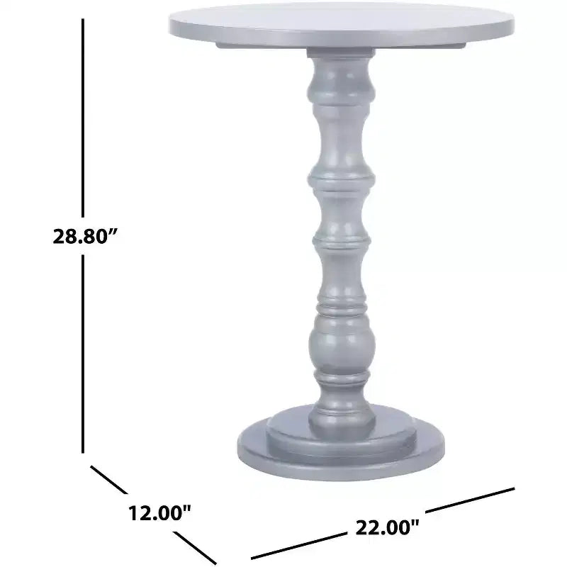 Table d'appoint ronde avec accent or/argent – 1 pièce