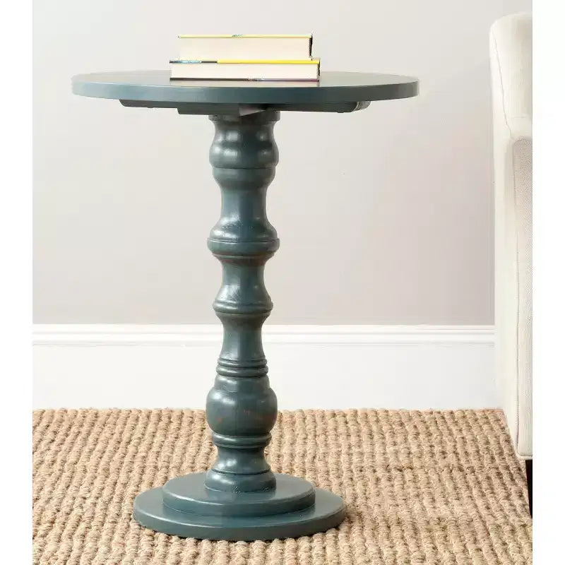 Table d'appoint ronde avec accent or/argent – 1 pièce