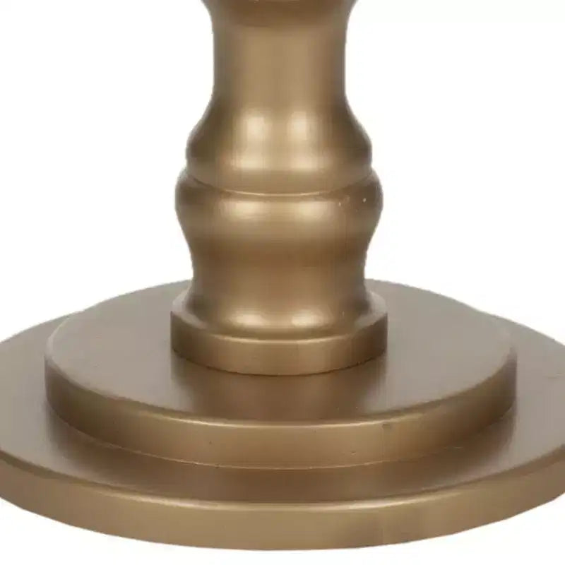 Table d'appoint ronde avec accent or/argent – 1 pièce