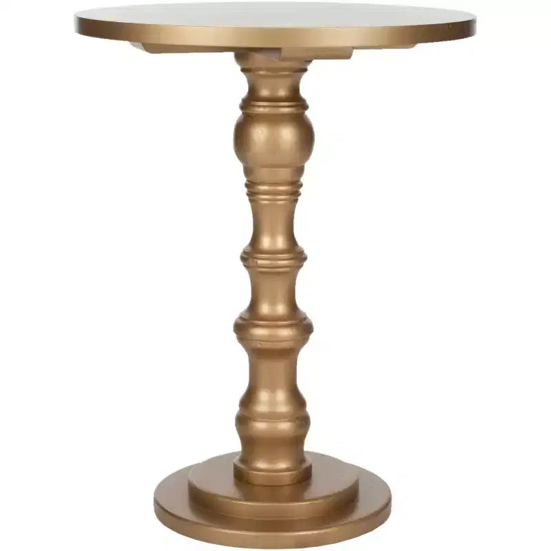 Table d'appoint ronde avec accent or/argent – 1 pièce