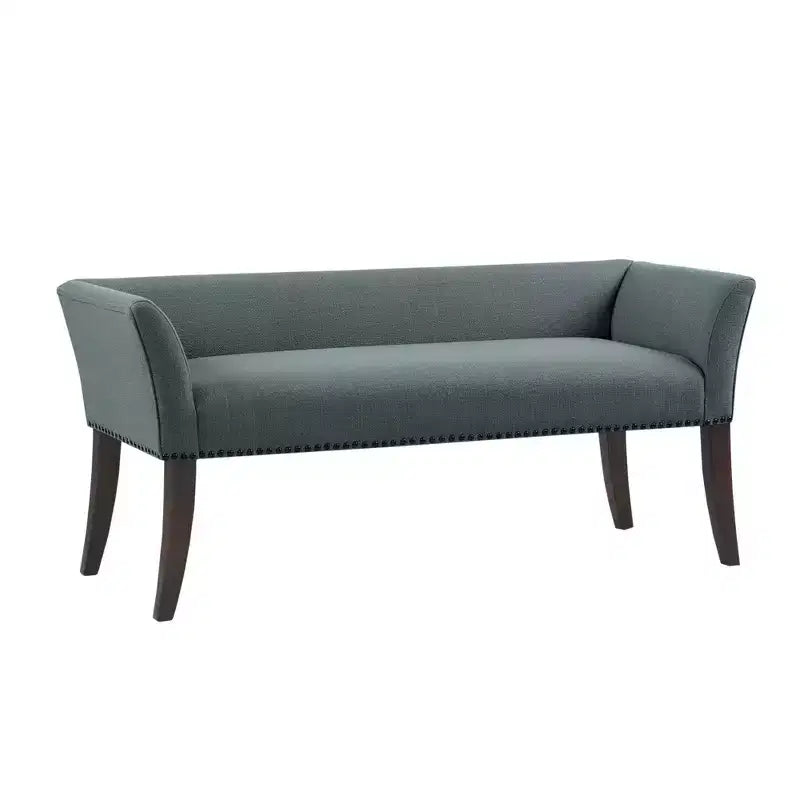 Banc d'appoint rembourré taupe / bleu ardoise / crème / gris / bleu – 1 place