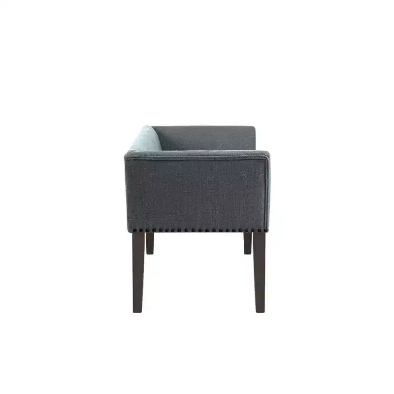 Banc d'appoint rembourré taupe / bleu ardoise / crème / gris / bleu – 1 place