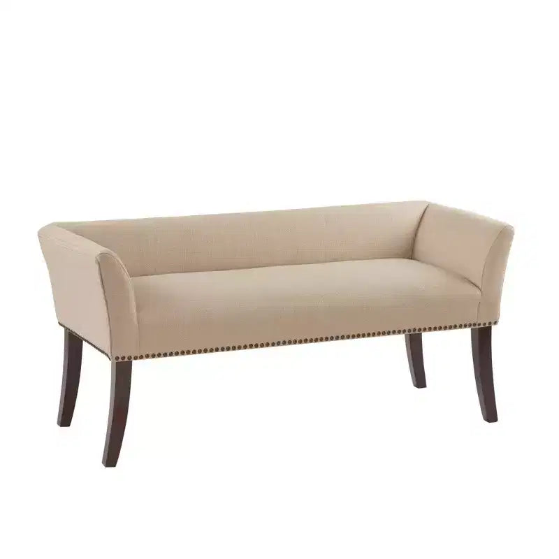 Banc d'appoint rembourré taupe / bleu ardoise / crème / gris / bleu – 1 place