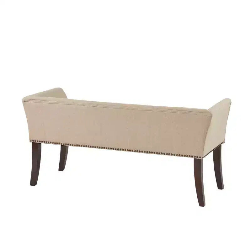 Banc d'appoint rembourré taupe / bleu ardoise / crème / gris / bleu – 1 place