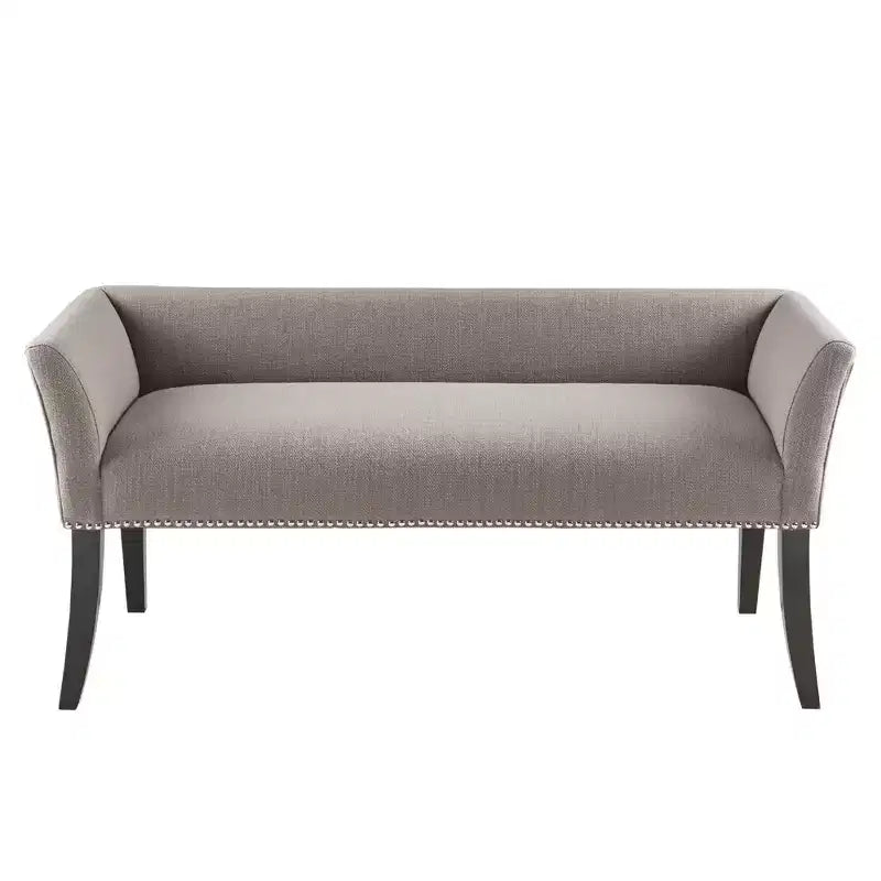 Banc d'appoint rembourré taupe / bleu ardoise / crème / gris / bleu – 1 place