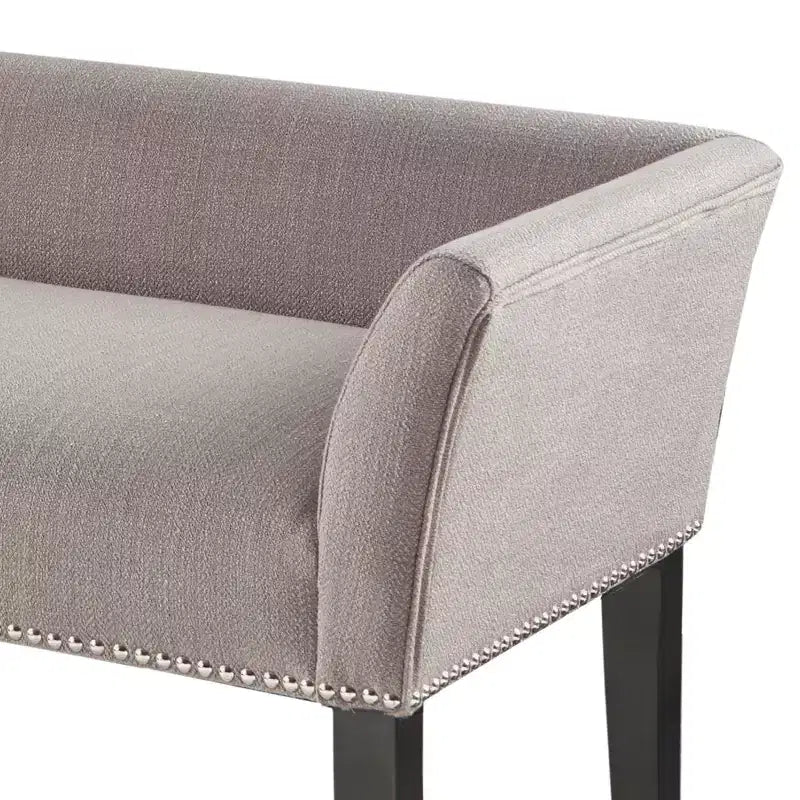 Banc d'appoint rembourré taupe / bleu ardoise / crème / gris / bleu – 1 place