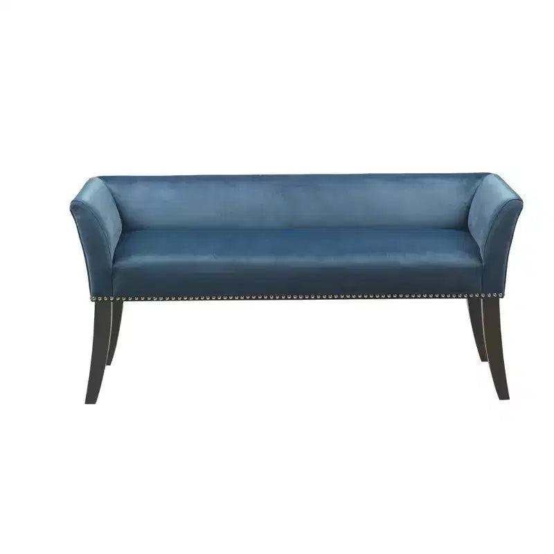 Banc d'appoint rembourré taupe / bleu ardoise / crème / gris / bleu – 1 place