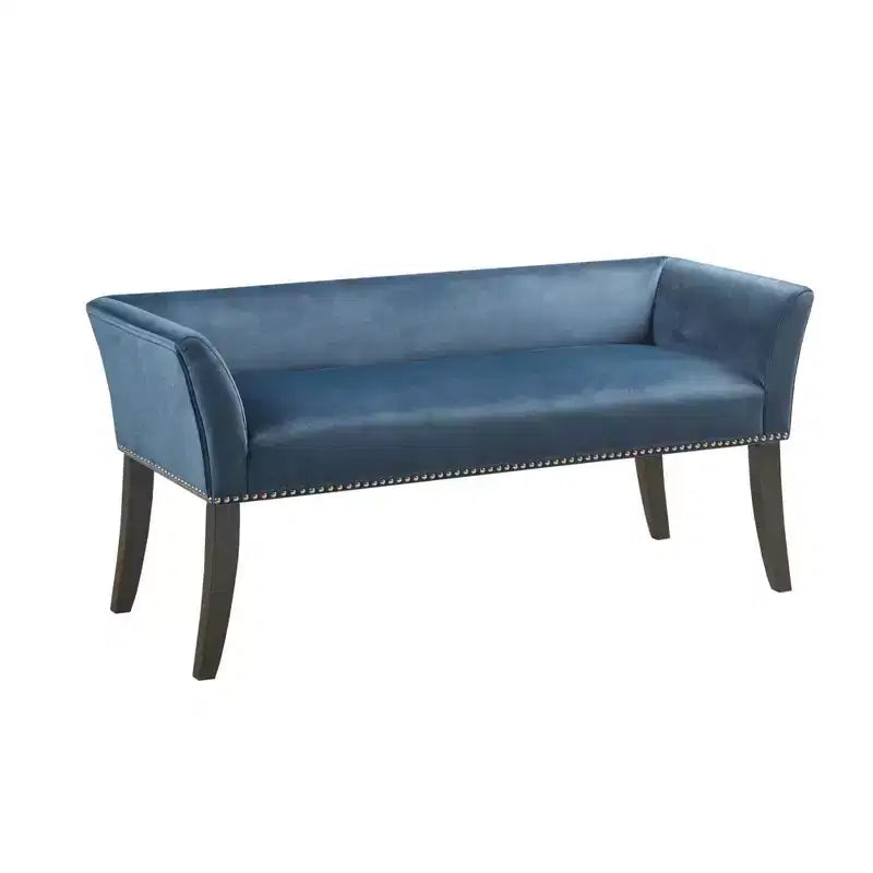 Banc d'appoint rembourré taupe / bleu ardoise / crème / gris / bleu – 1 place