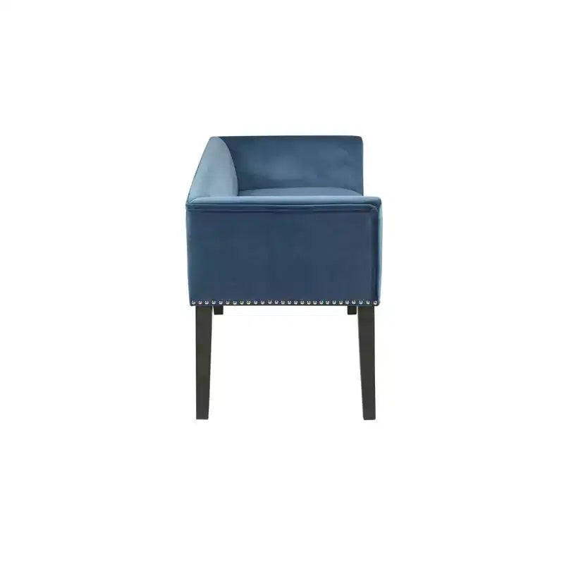 Banc d'appoint rembourré taupe / bleu ardoise / crème / gris / bleu – 1 place