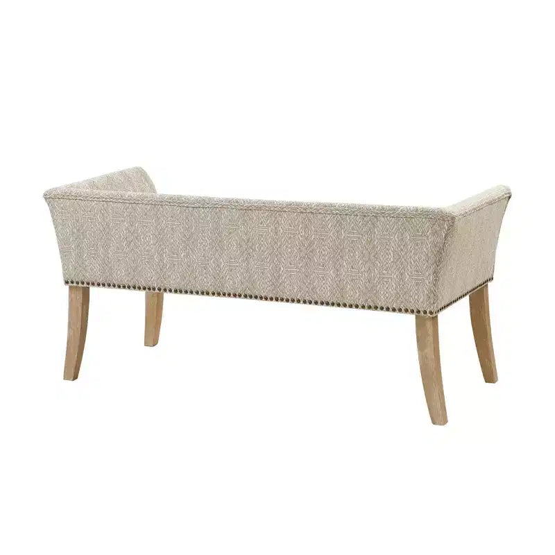 Banc d'appoint rembourré taupe / bleu ardoise / crème / gris / bleu – 1 place