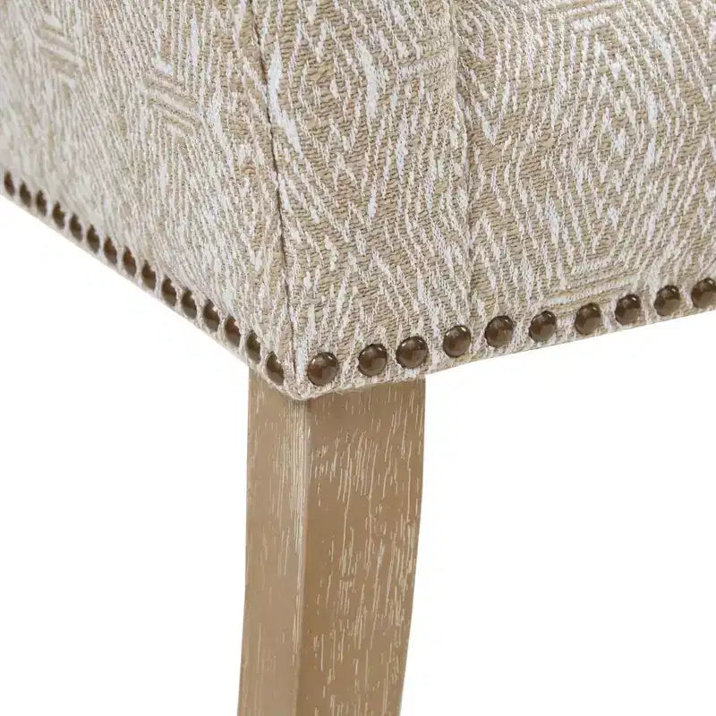 Banc d'appoint rembourré taupe / bleu ardoise / crème / gris / bleu – 1 place