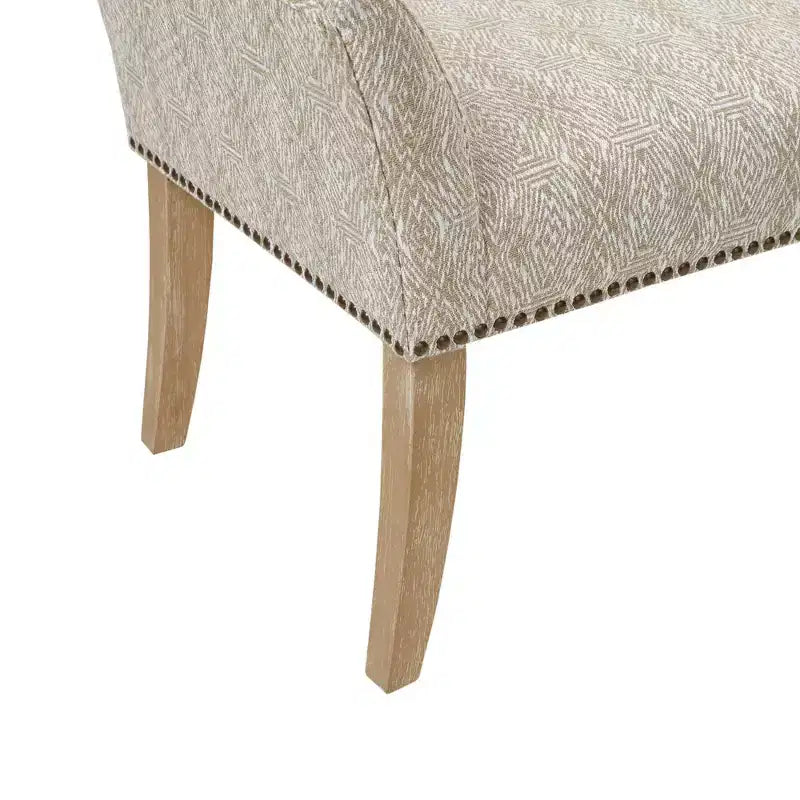 Banc d'appoint rembourré taupe / bleu ardoise / crème / gris / bleu – 1 place