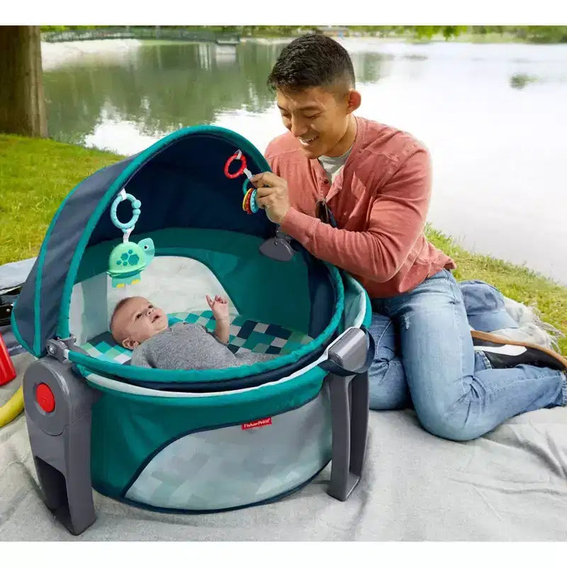 Dôme portable gris pour bébé – 1 enfant, parc et berceau pliable